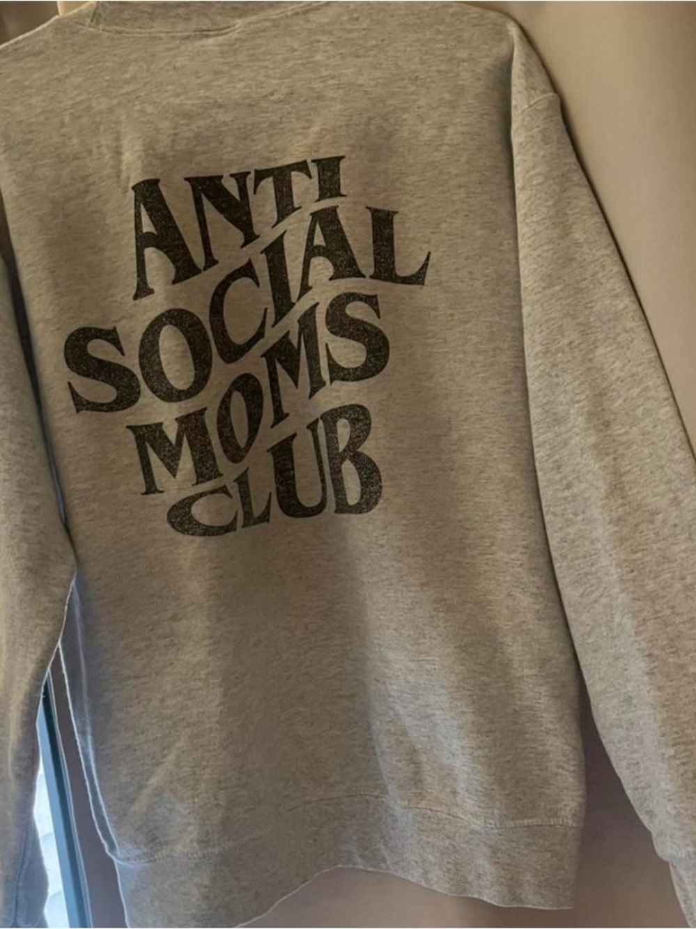 Anti Social Moms Club Grey Logo Sweatshirt